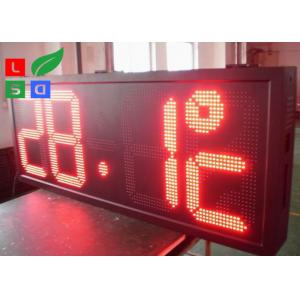 China P10 Red LED Digital Time And Temperature Display Programmable Digital Signs supplier