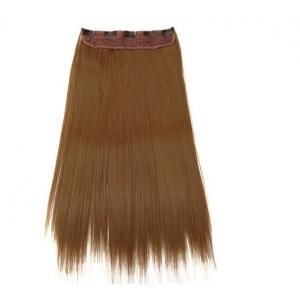 Silky Straight Long Synthetic Hair Extensions For Black Women With Clip