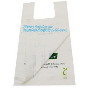 China 100% Compostable vest carrier plastic shopping bag with ce certificated, Vest Carrier Bags for Home Usage, vest carrier supplier