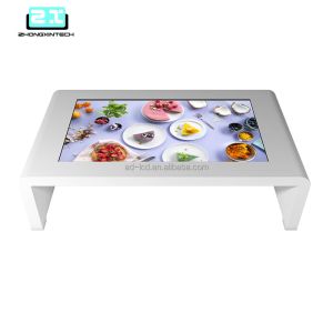 China Soporte multilingüe LCD digital interactivo con pantalla táctil Mesa de café para negocios supplier
