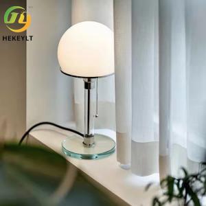China Bedroom Hotel Nordic Modern Simple LED Table Lamp Design Glass Metal Hemisphere Table Lamp supplier