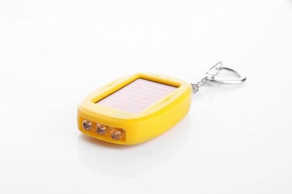 Energy - saving Amorphous Yellow 3.6V / 40mah Mini Solar Flashlight with 5mA