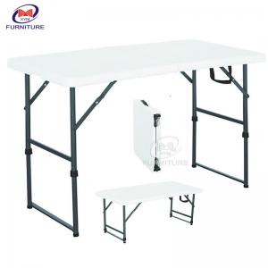 China Adjustable Folding Plastic Rectangle Table Set Outdoor supplier