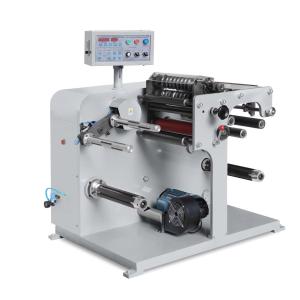 China Máquina rebobinadora cortadora y cortadora de papel tipo torreta automática para rebobinado de etiquetas en blanco supplier