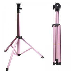 1.6m Rose Gold Floor Lightweight Video Tripod , FCC 5kg Foldable Tripod For Camera