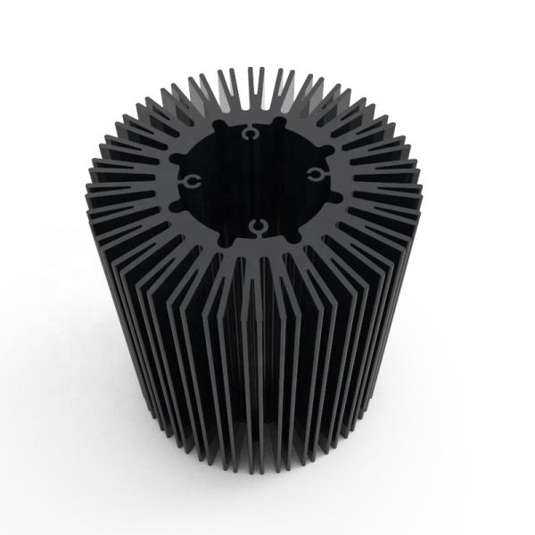 黒いODMはアルミニウム脱熱器LEDのラジエーターのためのCNCの突き出た