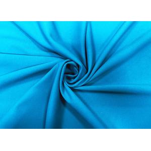 290GSM Stretchy 87% Nylon Warp Knitted Fabric Elastic Plain Turquoise Blue