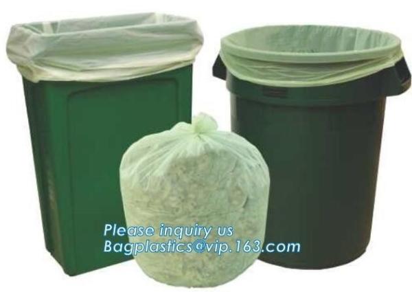 Bolsos planos polivinílicos transparentes biodegradables y abonablees en el rollo con la base de papel para el supermercado, carrito Liner de los residuos orgánicos