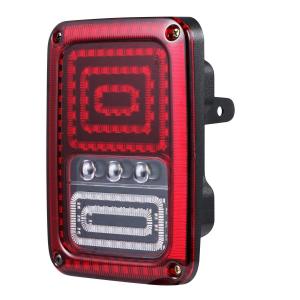China Back Up LED Tail Lights Shock Resistant Clear PC Cover Durable Black ABS Housing supplier