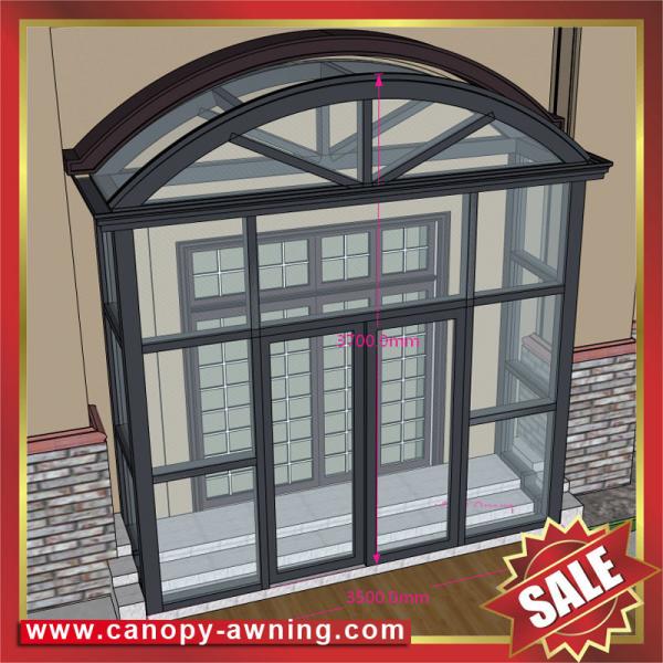 Villa house patio gazebo porch door aluminum alu metal glass awning canopy