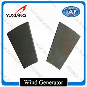 China High Performance Neodymium Permanent Magnets Arc NdFeB For Wind Generator supplier