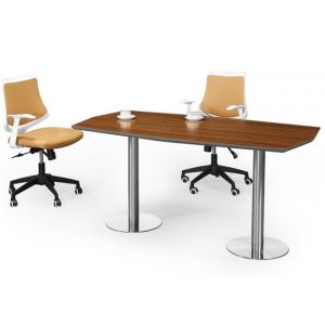 China Cosy MFC Office Furniture Wooden Talking Table With Metal Mobile Pedestal supplier