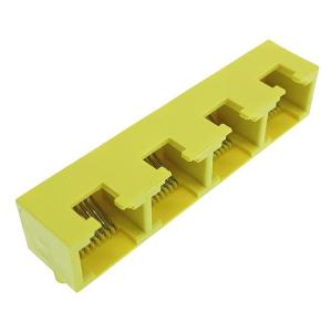 China Phosphor Bronze Contact Yellow PBT Mini RJ45 Connector UL94V-0 supplier