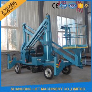 China Commercial Hydraulic Articulated Trailer Boom Lift Rental , 8m Rotating Truck Mounted Aerial Lift supplier