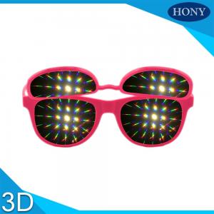 China Clear 13500 lines double lens flip Up 3D Diffraction Glasses Red white purple supplier