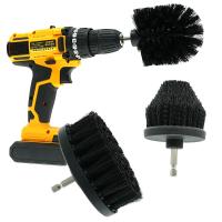 China 3pcs Black Car Cleaning Grout Drill Scrub Brush Tools Kit 4inch on sale