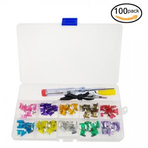 Plastic Boxes Mini Micro Fuse Zinc Tablet 100 Sets Insurance 1cm Width