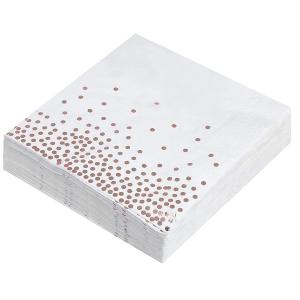 China Rose Gold Foil Paper Napkin Tissue Biodegradable For Wedding Reception supplier
