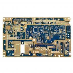 Multilayer High Frequency Printed Circuit Board 4 Layer Blue Solder Mask 2.4mm