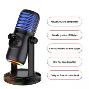 Streaming Podcast Condenser Mic USB RGB Gaming Microphone for Laptop PC PS4 PS5