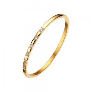 China Jewelry CZ Hinged Oval Cuff Bangle Bracelet For Women Girl Christmas Gift Couple supplier