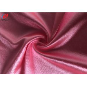 China Warp Knitting Nylon Spandex Fabric Stretch Shiny Satin Fabric For Sexy Pajamas supplier