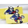 China Custom Silicone Labels Cartoon Garment Patches Old Man Playing Basketball Pattern wholesale