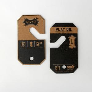 China Die Cut Matt Kraft Guitar Strap Cardboard Hangers 1.5mm Thick supplier