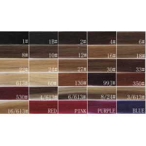 China 100 Real Human Hair Extension Color Chart , Weave Hair Color Chart supplier