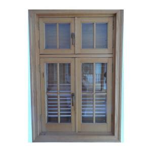 KDSBuilding Modern Solid Grill Design Mosquito Anti Theft Double Glaze Wooden casement window