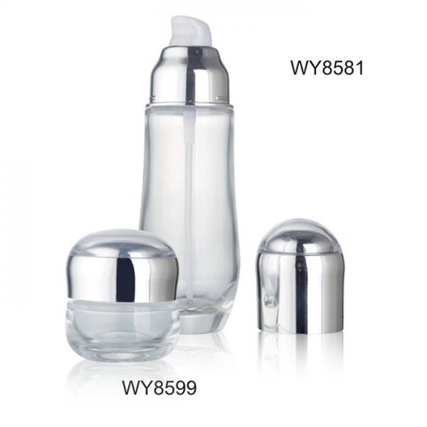 Recycled 1-100ML Glass Lotion Bottles With Pump Customized Color