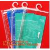 Eco-friendly Hanger Zipper Bag/Rigid Handle Zipper Bag/Hook Handle Poly bag,