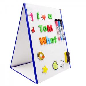 ROHS Magnetic Dry Erase Board Tabletop Magnetic Whiteboard Portable Foldable Magnetic Easel For Kids