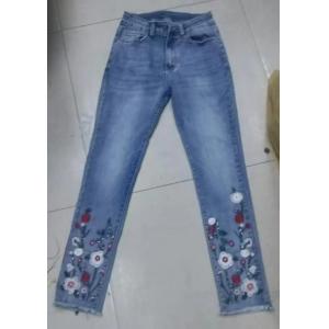 Zipper Fly Fashion Lady Jeans Stretch Denim Pants Slim Fit Lady Trend Jeans 44