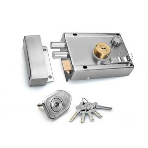 House Security Rim Lock Stainless Steel Door Lock with Two Brass Cylinder Bolt