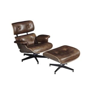 Eames Style Mordern Leather Vintage Chair Lounge Recliner Chair And Ottoman