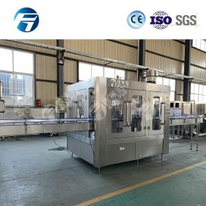 China Auto Rotary Glass Bottle Capping Machine Wine / Carbonated Drink Filling Line supplier