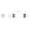 China Customizable M8 IP67 3/4pin Straight Female Metal Plug with Screw Terminal wholesale