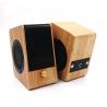 Real Bamboo Wired Wooden Speaker , Super Bass Multimedia HiFi Desk Stereo