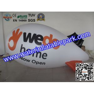 Helium Blimp Inflatable Advertising 0.18mm PVC OEM with 5 Years Warranty