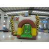 Hot sale inflatable Stone Age bouncy combo bright colour inflatable stone age