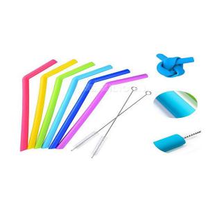 China Smoothie Reusable Silicone Drinking Straws Environmentally Friendly FDA Approval supplier