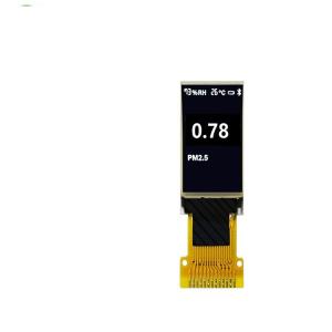 China 0.78 pouces affichage PMOLED, 80x128 Résolution, 13 broches 4 fil SPI interface, SH1107 conduite IC supplier