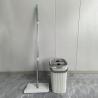 China 4.5L Squeeze Flat Mop Bucket Set 360 Sliding Type Washable Microfiber Fabric Refills Self Wash Dry And Wet Use wholesale