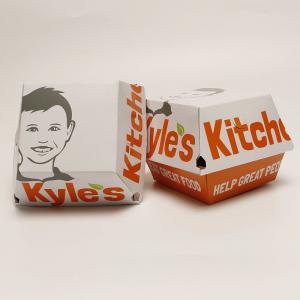 Recyclable Fried Chicken Packaging Boxes Burger Paper Take Out Containers