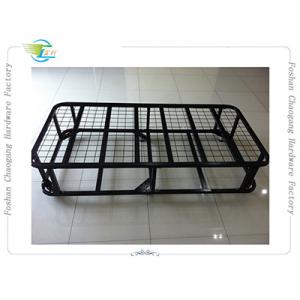 China Durable Heavy Duty Metal Mesh Bed Frame , Iron Tube Platform Foldable Bed Base supplier