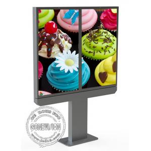 55" Dual Screen AIO LCD Wayfinding Digital Signage Totem