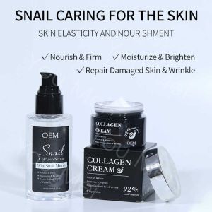 Sensitive Skin Advanced Snail 96 Mucin Essence Cream Collagen Skin Care Set OEM
