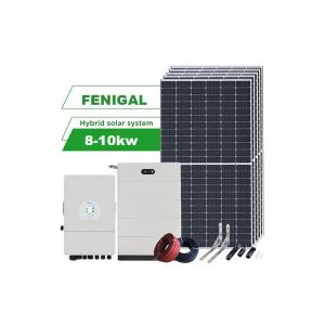 8KW 10KW Solar Energy System Hybrid Complete With PV Panels Inverters And Lithium Battery