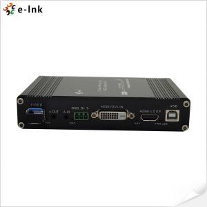 China DVI KVM Extensor de Fibra Óptica 1080P USB RS232 Áudio GPIO Transmissão de Longa Distância supplier